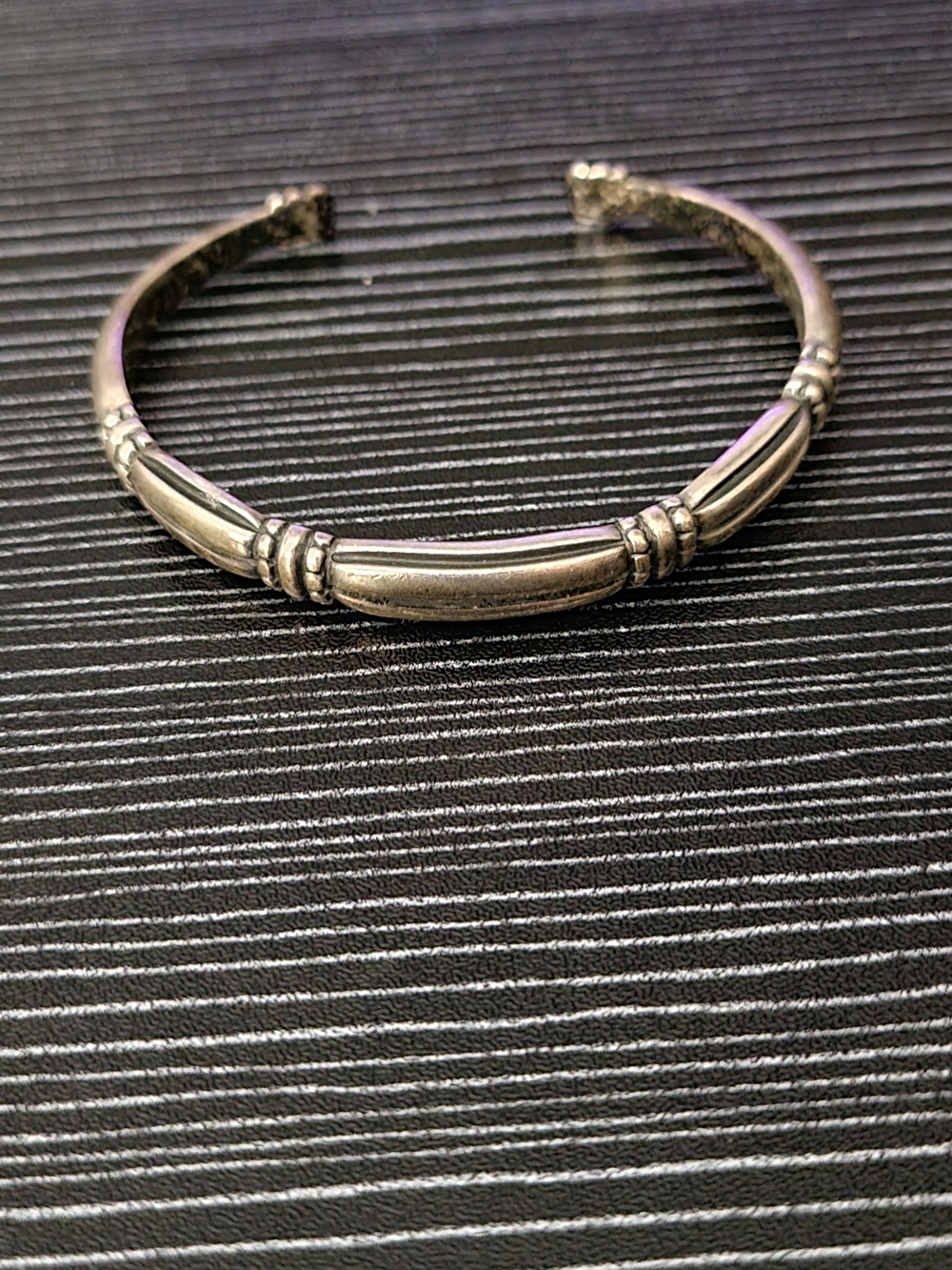 James Avery Retired Sterling Silver Thatch Cuff Bracelet